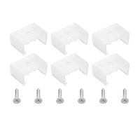 TOP-VIGOR 40Pcs LED Strip Light Clips, Waterproof Mounting Bracket Fixing Clips Plastic Clamp Holders with Screws, Lights Install Fixing Clips Clamp for 18-20mm Light Cable Ribbon, Translucent