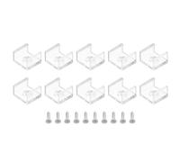 TOP-VIGOR 40Pcs LED Strip Light Clips, Waterproof Mounting Bracket Fixing Clips Plastic Clamp Holders with Screws, Lights Install Fixing Clips Clamp for 9.5-10.3mmLight Cable Ribbon, Translucent