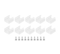 TOP-VIGOR 40Pcs LED Strip Light Clips, Waterproof Mounting Bracket Fixing Clips Plastic Clamp Holders with Screws, Lights Install Fixing Clips Clamp for 12-14mm Light Cable Ribbon, Translucent