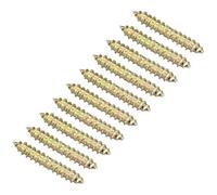 TOP-VIGOR 48Pcs Hanger Bolts, M4x25mm Double Ended Self-Tapping Thread Wood to Wood Dowel Screws, Double Ended Dowel Screws, Screw Dowels Hanger for Connecting