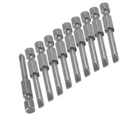 TOP-VIGOR 4mm Slotted Screwdriver Bits 50mm Length with 1/4" Hex Shank 10pc