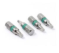 TOP-VIGOR 4pcs 2.3mm Square Tip Screwdriver Bit Magnetic 25mm Length, 1/4" Hex Shank S2 Steel Impact Driver Set for Electric Drills, Hand Tools & DIY Maintenance
