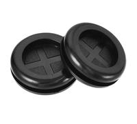 TOP-VIGOR 4Pcs 22mm Round Rubber Grommets Double-Sided Black Synthetic Rubber Hole Plugs Electrical Wire Gaskets for Cable and Plug Protection