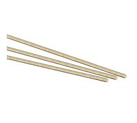 TOP-VIGOR 4pcs 2mm x 250mm Solid Round Brass Rod, Metal Solid Round Shaft Rods Lathe Bar Stock for DIY Car Helicopter Airplane Mode
