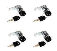 TOP-VIGOR 4Pcs 30mm Security Cam Lock, Cabinet Drawer Security Mailbox Locks with 8 Keys for Cupboard, Drawer, Wardrobe, Letter Box and Toolbox, Keyed Different