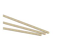 TOP-VIGOR 4pcs 3mm x 300mm Solid Round Brass Rod, Metal Solid Round Shaft Rods Lathe Bar Stock for DIY Car Helicopter Airplane Mode