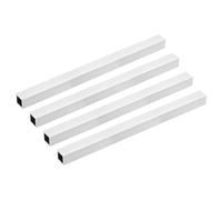 TOP-VIGOR 4Pcs 6063 Aluminum Square Tube, 20mm x 20mm x 0.8mm Wall Thickness 300mm Length Aluminum Tubing Seamless Straight Pipe Metal Tube for Machinery Frame Construction DIY Projects