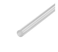 TOP-VIGOR 4Pcs Acrylic Round Rod, 6mm Diameter 250mm Length Straight White Line Acrylic Dowel Rods Round Sticks, Solid Plastic PMMA Bar Strip for DIY Crafts Lighting Fixture Handicraft