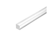 TOP-VIGOR 4Pcs Acrylic Square Rod, 10mm x 10mm x 250mm Solid Plastic PMMA Bar Stick Acrylic Strip Rods for DIY Crafts Clear