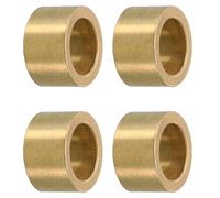 TOP-VIGOR 4Pcs M14 Brass Spacer, 14mm ID x 20mm OD x 10mm Length Metal Spacer, Round Plain Finish Spacer Screw Standoff Bushing for M14 Screws Bolts and Rods