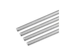 TOP-VIGOR 4Pcs M5 x 120mm Fully Threaded Rod, 304 Stainless Steel Right Hand Threads Rods, Fully Studding Rod Bar for Anchor Bolts, Clamps, Hangers and U-Bolts