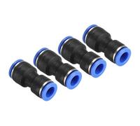 TOP-VIGOR 4Pcs Pneumatic Push Fit Connectors 12mm to 10mm Straight Air Line Hose Fittings for Compressor Systems