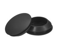 TOP-VIGOR 4Pcs Silicone Snap in Locking Hole Plugs, Rubber Panel Seal Cover Flush Type Panel Round for 30-33mm Hole, Hole Stoppers for Kitchen Rubber Bulkheads Waterproof Sealing Plugs, Black