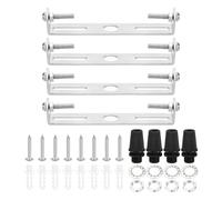 TOP-VIGOR 4Sets Light Fixture Ceiling Bracket, 90mm Ceiling Light Plate Kit, Light Fixture Mounting Bracket Plate Steel Crossbar for Home Office Pendant Wall Light, with Screw Washer Nut Kit
