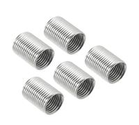 TOP-VIGOR 5 Pcs M12 x 1mm Male to M10 x 1mm Reducing Nut, Steel Threaded Insert Adapter, 15mm Long Fine Thread Sleeve for Lamp Pipe & Metal Fitting Repair
