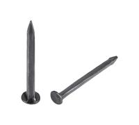 TOP-VIGOR 500Pcs Hardware Nails, 4.8mmx25mm Shoe Repair Nails, Wall Pins Tacks Nails for Woodworking, Panel Pins for Shoes Replacement, Hanging Picture, Frame, Furniture, Construction, Black