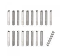 TOP-VIGOR 50Pcs 3mm x 15mm Dowel Pins, 304 Stainless Steel Round Head Flat Chamfered End Shelf Pegs Support Fasten Elements Silver Tone