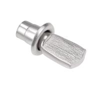 TOP-VIGOR 50Pcs 5x19mm Nickel Plated Flat Spoon Shape Shelf Support Pegs, Zinc Alloy Furniture Holders Metal Shelf Pins for Cabinet Wardrobe Bookcase Cupboard Shelving