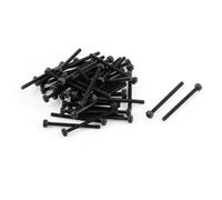 TOP-VIGOR 50Pcs Hexagon Socket Head Cap Screws, M2 x 25mm 12.9 Alloy Steel Replacement Machine Fastener Screws, Fully Thread for Bicycle Motorcycle Repair, Professionals Landlords Repairmen, Black