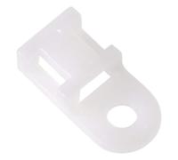 TOP-VIGOR 50Pcs Nylon Cable Tie Mount Base, 19.6mmx9.5mmx5mm Saddle Type Mount Wire Holder, Cable Zip Ties, Adjustable Cable Tie Holder with Screws and Ties for Wire and Cable Tidy, White