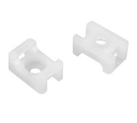 TOP-VIGOR 50Pcs Nylon Cable Tie Mount Base, 5.2mm Saddle Type Mount Wire Holder, Cable Zip Ties, Adjustable Cable Tie Holder with Self-Locking for Wire and Cable Tidy, White