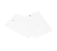 TOP-VIGOR 50Pcs Plastic Shipping Tags, 80x120x0.15mm Waterproof Hang Tags, Blank Labeling with Eyelet for Product Identification Labels Valve Marking Outdoor Tagging, Frosted Clear