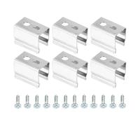 TOP-VIGOR 50Pcs Rope Light Mounting Clips, LED Strip Light Clips Wall Channel Mounting Fixing Clamps Holder Accessories with Screws for 4.8-6mm Neon RGB Light Cable Ribbon, Stainless Steel