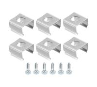 TOP-VIGOR 50Pcs Rope Light Mounting Clips, LED Strip Light Clips Wall Channel Mounting Fixing Clamps Holder Accessories with Screws for 6.5-7.5mmNeon RGB Light Cable Ribbon, Stainless Steel