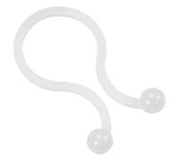 TOP-VIGOR 50Pcs Twist Lock Cable Wire Ties, 14.2mm Dia Nylon U Shape Save Place, Wire Organizer for Laptop Power Line, USB Cable, Earphone Cord, Ethernet Cable, White