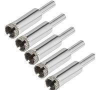 TOP-VIGOR 5Pcs 12mm Diamond Drill Bit Hole Saw, Hollow Core Drill Bit Hole Saw Tools, Hole Cutter Glass Center Pilot Drilling Bits for Glass Ceramics Porcelain Tile Stone Granite Marble