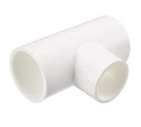 TOP-VIGOR 5Pcs 25mm x 25mm x 20mm Slip Reducing Tee PVC Pipe Fitting, T-Shaped 3 Way Coupling Connector Joints Adapter for Garden Water Pipe Connection, White