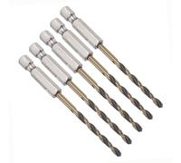 TOP-VIGOR 5Pcs 3.5mm HSS Hex Shank Twist Drill Bits, High Speed Steel Drill Bit Set 1/4 Inch Shank, Quick Change Drill Bits for Steel, Wood, Plastic, Aluminum