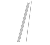 TOP-VIGOR 5Pcs 4mm x 300mm Stainless Steel Round Rods, Metal Solid Round Shaft Rods Lathe Bar Stock for DIY Crafts Car Helicopter Airplane Model