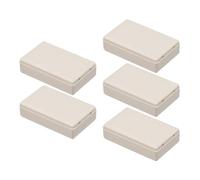 TOP-VIGOR 5pcs 58x35x15mm Mini Dustproof Electrical Junction Box, ABS Plastic Project Boxes for DIY Electronics Projects, Indoor Power Module Case, Instrument Case Box, Grey White