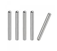 TOP-VIGOR 5Pcs 5mm x 50mm Dowel Pins, 304 Stainless Steel Round Head Flat Chamfered End Shelf Pegs Support Fasten Elements Silver Tone