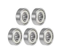 TOP-VIGOR 5Pcs 607ZZ Deep Groove Ball Bearings - Z2 7mm x 19mm x 6mm | Double Sealed Industrial Bearings, Chrome Steel Skateboard Bearings for Cars Trucks, Electrical Instrument Equipment