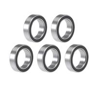 TOP-VIGOR 5Pcs 6805-2RS Deep Groove Ball Bearings, Z2 25mm x 37mm x 7mm Double Sealed Industrial Bearings, Chrome Steel Skateboard Bearings for Electrical Instrument Equipment, Black