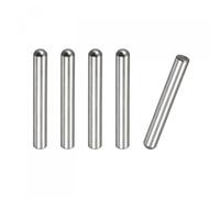 TOP-VIGOR 5Pcs 8mm x 60mm Dowel Pins, 304 Stainless Steel Round Head Flat Chamfered End Shelf Pegs Support Fasten Elements Silver Tone