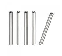 TOP-VIGOR 5Pcs 8mm x 80mm Dowel Pins, 304 Stainless Steel Round Head Flat Chamfered End Shelf Pegs Support Fasten Elements Silver Tone