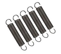 TOP-VIGOR 5Pcs Extension Compressed Spring, 1mm Wire Dia, 10mm OD, 60mm Free Length Durable Steel Compression Springs, Small Dual Hook Extended Tension Springs