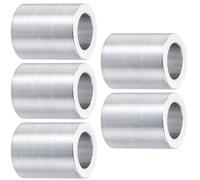 TOP-VIGOR 5Pcs M10 Aluminum Spacer, 10.2mm ID x 16mm OD x 20mm Length Metal Spacer, Round Plain Finish Spacer Screw Standoff Bushing for M10 Screws Bolts and Rods