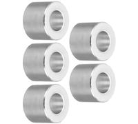 TOP-VIGOR 5Pcs M10 Aluminum Spacer, 10.5mm ID x 20mm OD x 15mm Length Metal Spacer, Round Plain Finish Spacer Screw Standoff Bushing for M10 Screws Bolts and Rods