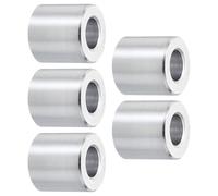 TOP-VIGOR 5Pcs M10 Aluminum Spacer, 10.5mm ID x 20mm OD x 20mm Length Metal Spacer, Round Plain Finish Spacer Screw Standoff Bushing for M10 Screws Bolts and Rods