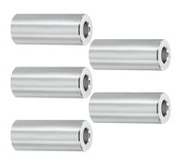 TOP-VIGOR 5Pcs M6 Aluminum Spacer, 6.2mm ID x 12mm OD x 30mm Length Metal Spacer, Round Plain Finish Spacer Screw Standoff Bushing for M6 Screws Bolts and Rods