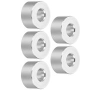 TOP-VIGOR 5Pcs M6 Aluminum Spacer, 6.2mm ID x 15mm OD x 8mm Length Metal Spacer, Round Plain Finish Spacer Screw Standoff Bushing for M6 Screws Bolts and Rods