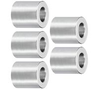 TOP-VIGOR 5Pcs M8 Aluminum Spacer, 8.2mm ID x 16mm OD x 20mm Length Metal Spacer, Round Plain Finish Spacer Screw Standoff Bushing for M8 Screws Bolts and Rods