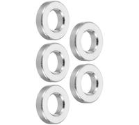 TOP-VIGOR 5Pcs M8 Aluminum Spacer, 8.2mm ID x 16mm OD x 4mm Length Metal Spacer, Round Plain Finish Spacer Screw Standoff Bushing for M8 Screws Bolts and Rods