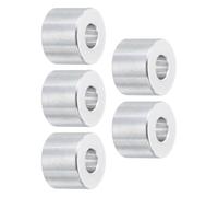TOP-VIGOR 5Pcs M8 Aluminum Spacer, 8.5mm ID x 20mm OD x 15mm Length Metal Spacer, Round Plain Finish Spacer Screw Standoff Bushing for M8 Screws Bolts and Rods