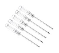 TOP-VIGOR 5pcs Mini Slotted Screwdriver 3mm Flat Head 120mm Length, Small Precision Screwdrivers with Non-Slip Handle for Electronics, Glasses, Watch, Computer and Small Appliance Repair
