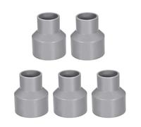 TOP-VIGOR 5Pcs PVC DWV Reducing Coupling, 32mm x 50mm Socket Pipe Fitting Adapter Connector, Duct Reducer Pipe Fitting for Water Supplies Build, Gray